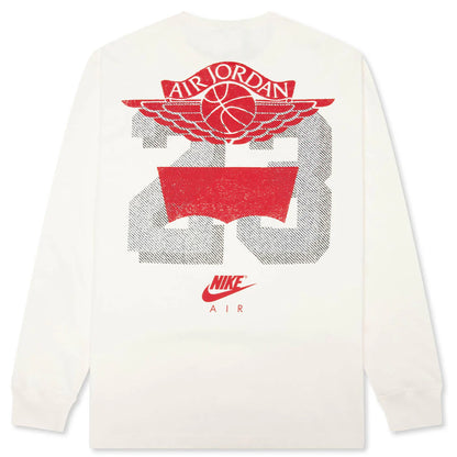 Jordan x Levis L S Tee Pale Ivory Black University Red