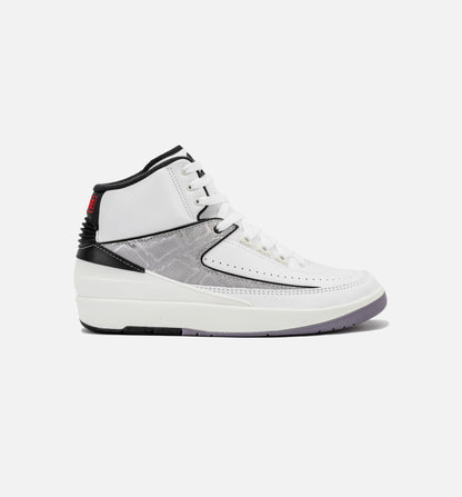 Air Jordan 2 Retro Python Mens Lifestyle Shoe White Fire Red Black Sail Cement Grey