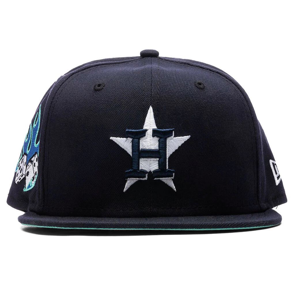 Feature x New Era Flaming Dice 59FIFTY Fitted Houston Astros
