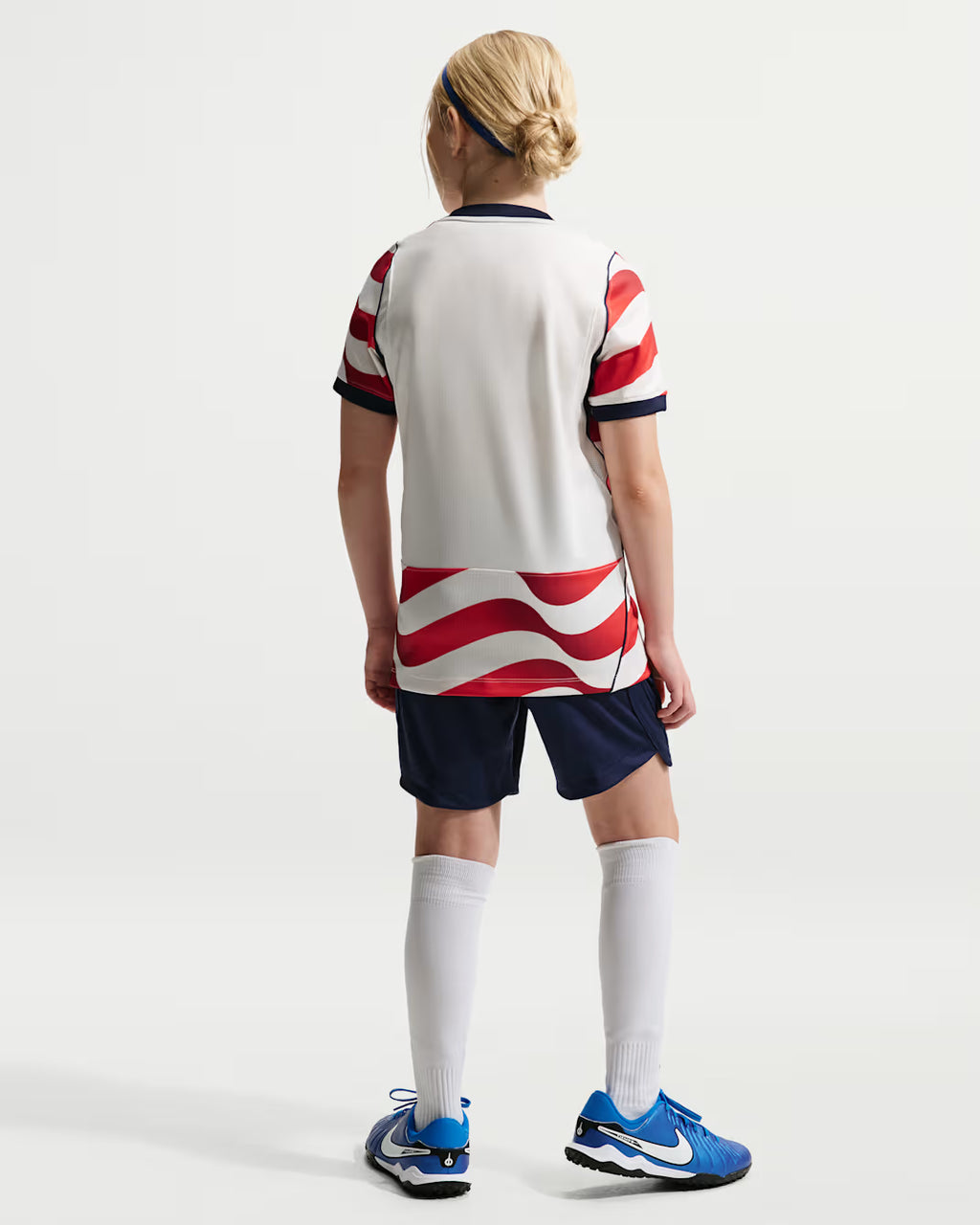 Nike USMNT Home Youth Soccer Jersey 2026 White Red NO STARS