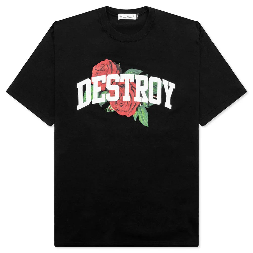 Destroy Rose T Shirt Black