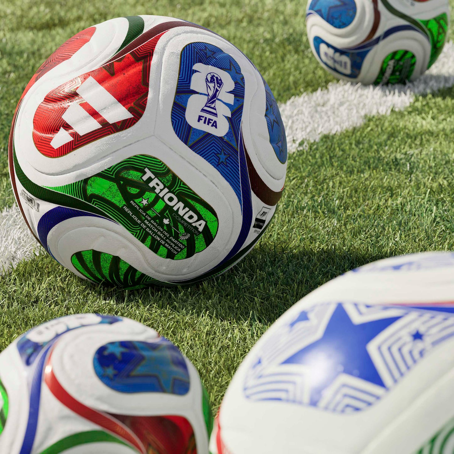 adidas FIFA World Cup 26 Trionda Competition Soccer Ball White Blue Red