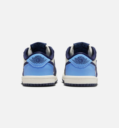 Air Jordan 1 Retro Low OG Obsidian Infant Toddler Lifestyle Shoe Obsidian University Blue Sail