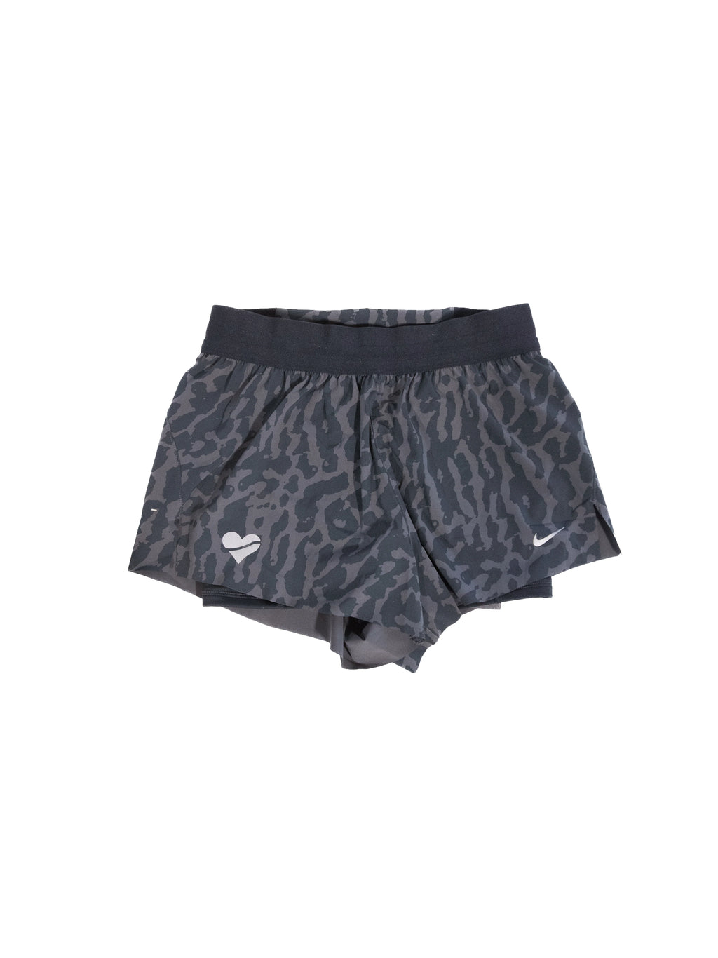 Nike Womens Swift Dri FIT Mid Rise 2 in 1 Printed Running Shorts