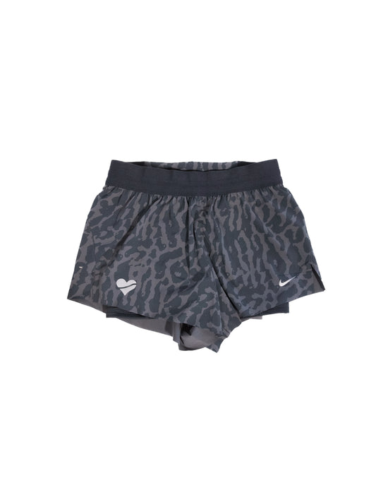 Nike Womens Swift Dri FIT Mid Rise 2 in 1 Printed Running Shorts