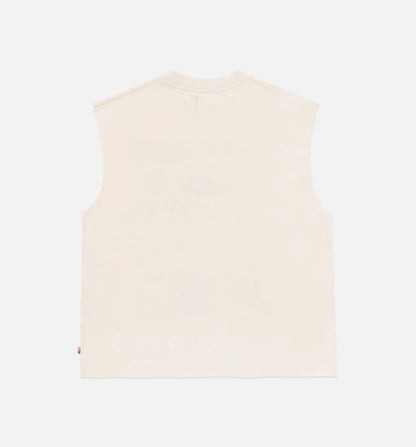 Block Party Cut Off Mens Short Sleeve Shirt Bone