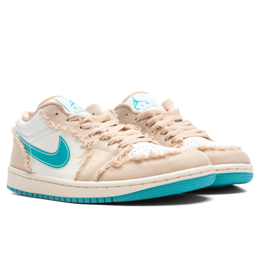 Womens Air Jordan 1 Low Beachside Sesame Dusty Cactus Glacier Blue