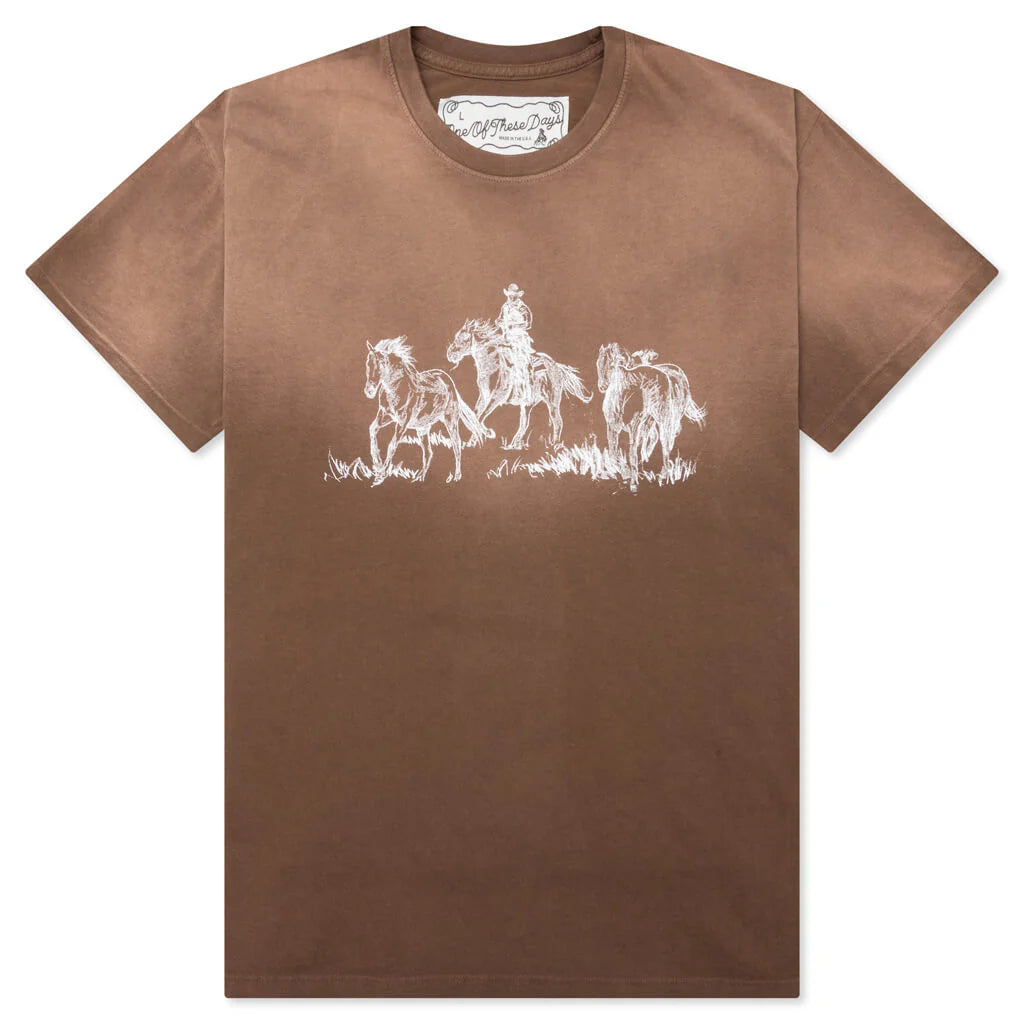 Goodbye Goodbye Tee Mustang Brown