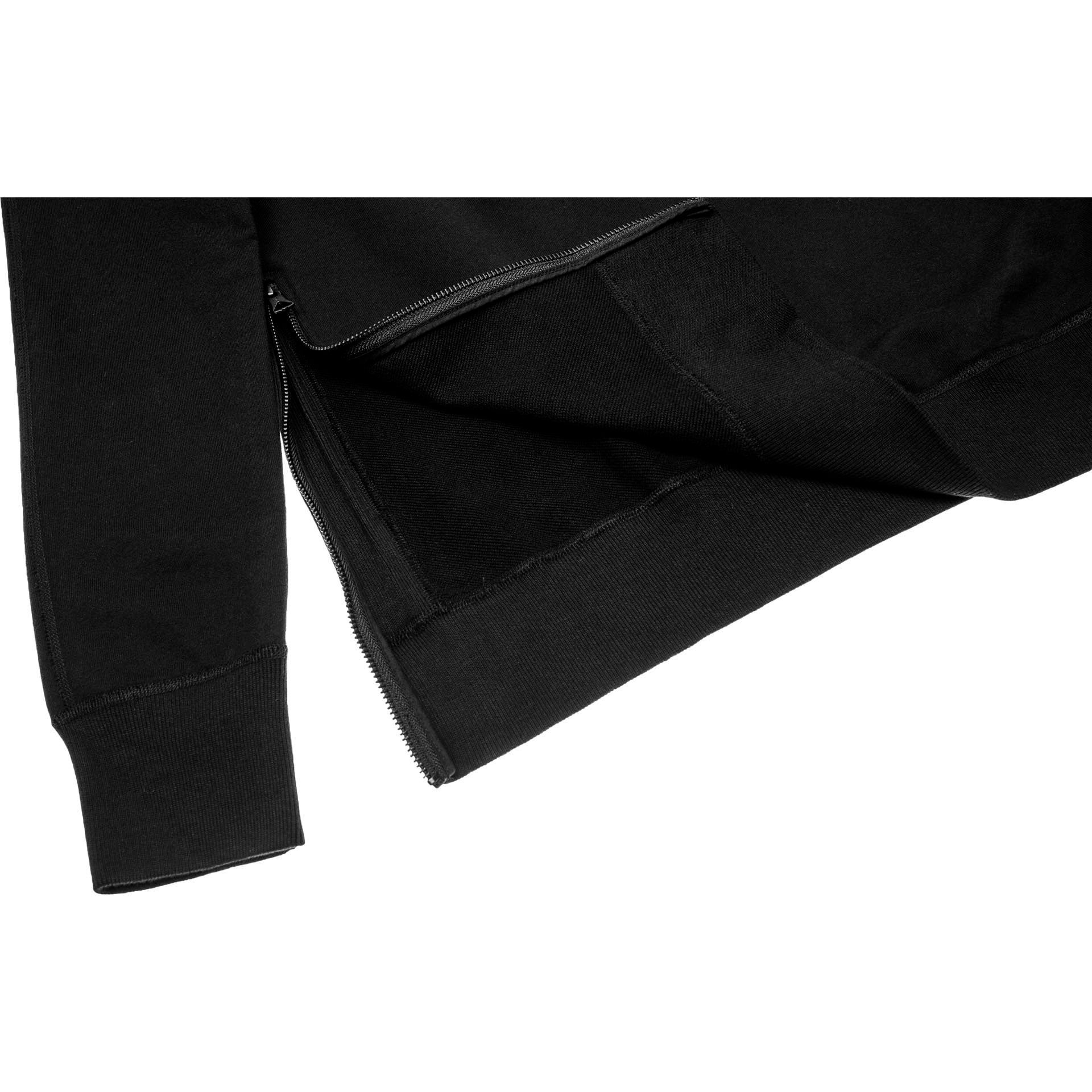 Reigning Champ Side Zip Crewneck Mens Black