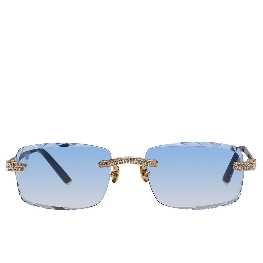 Iced Signature Gem Cut Blue Tint