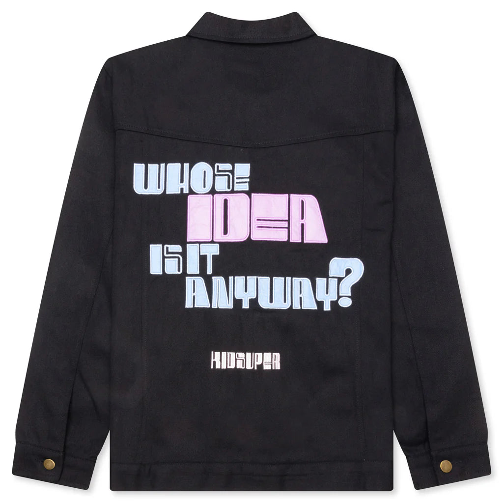 Whose Idea Is It Anyway Patched Work Jacket Black