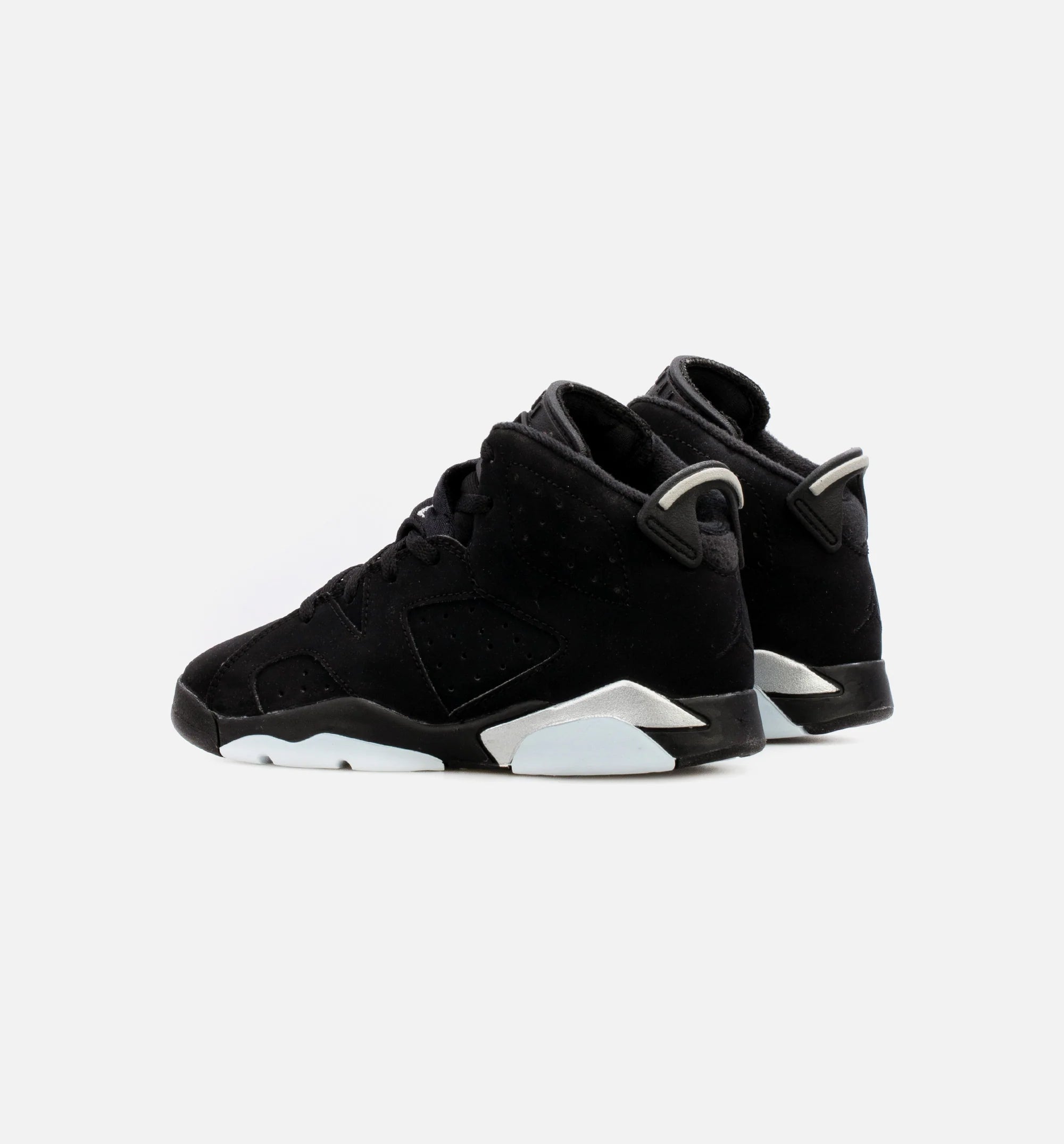 Air Jordan 6 Retro Metallic Silver Preschool Lifestyle Shoe Black