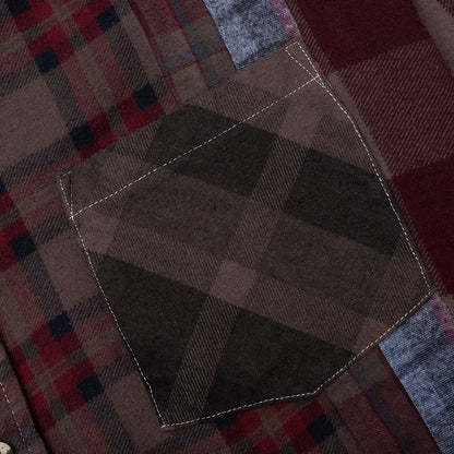 Over Dye 7 Cuts Shirt Brown