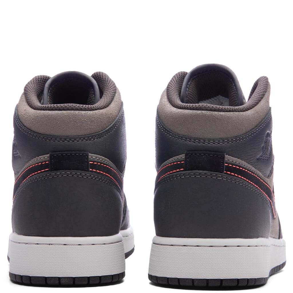 Air Jordan 1 Mid SE BG GS Night Stadium Black Flat Pewter