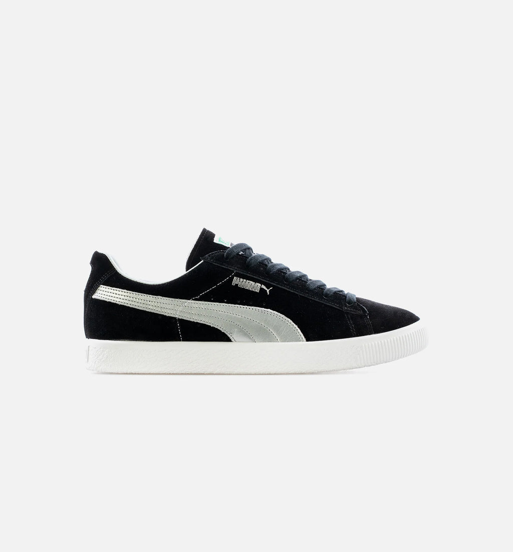 Suede Vintage Made In Japan Black Silver Mens Lifestyle Shoe Black Silver