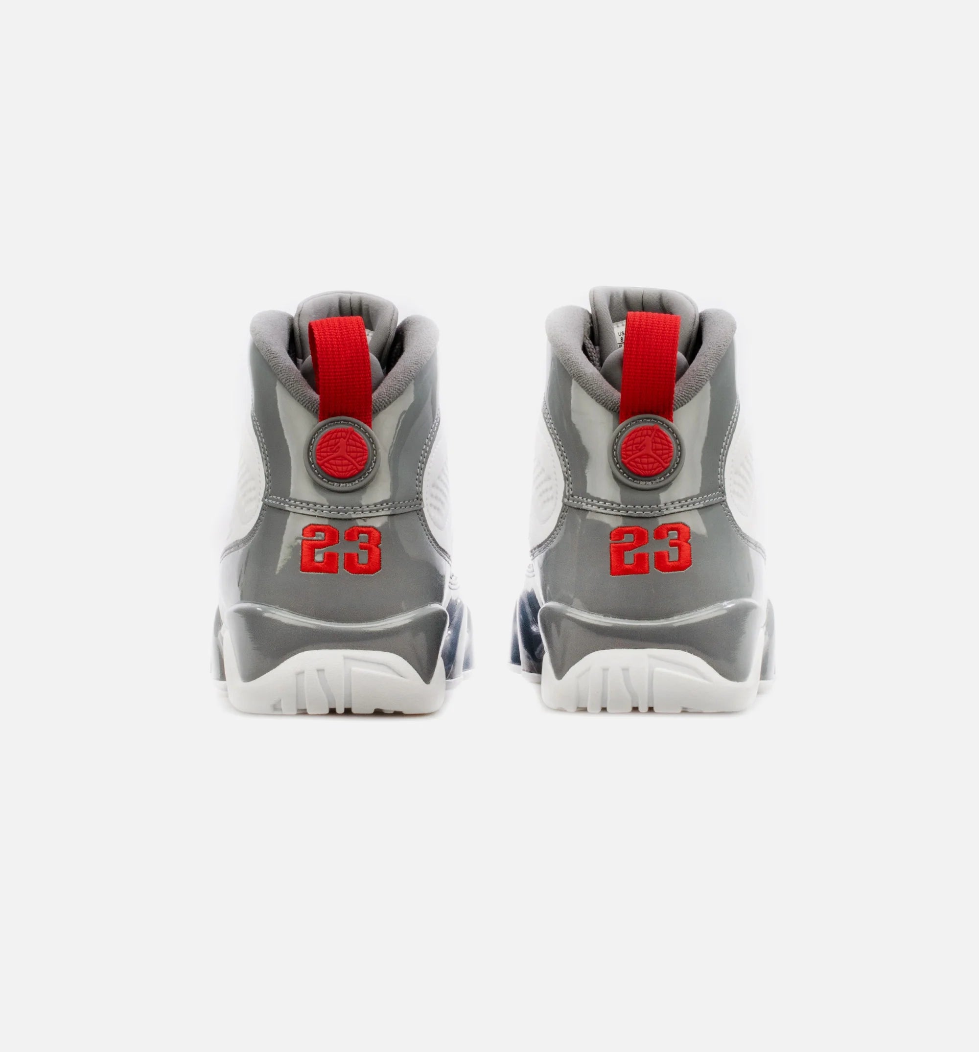 Air Jordan 9 Retro Fire Red Mens Lifestyle Shoe White Grey Free Shipping