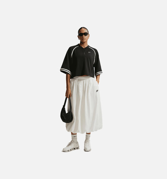 Oversized Drop Shoulder Womens Short Sleeve Shirt Black Black