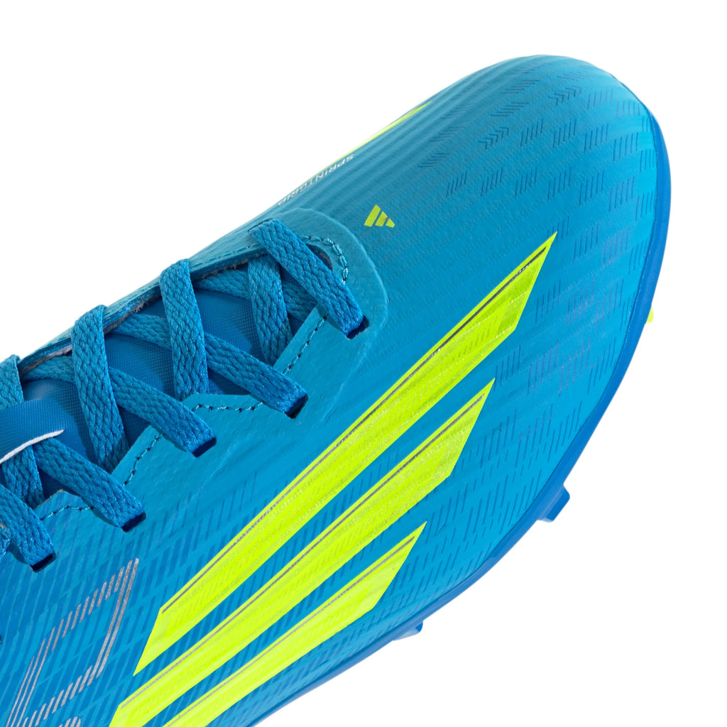 adidas F50 League FG MG Firm Ground Multi Ground Youth Soccer Cleats Blue Yellow Aqua