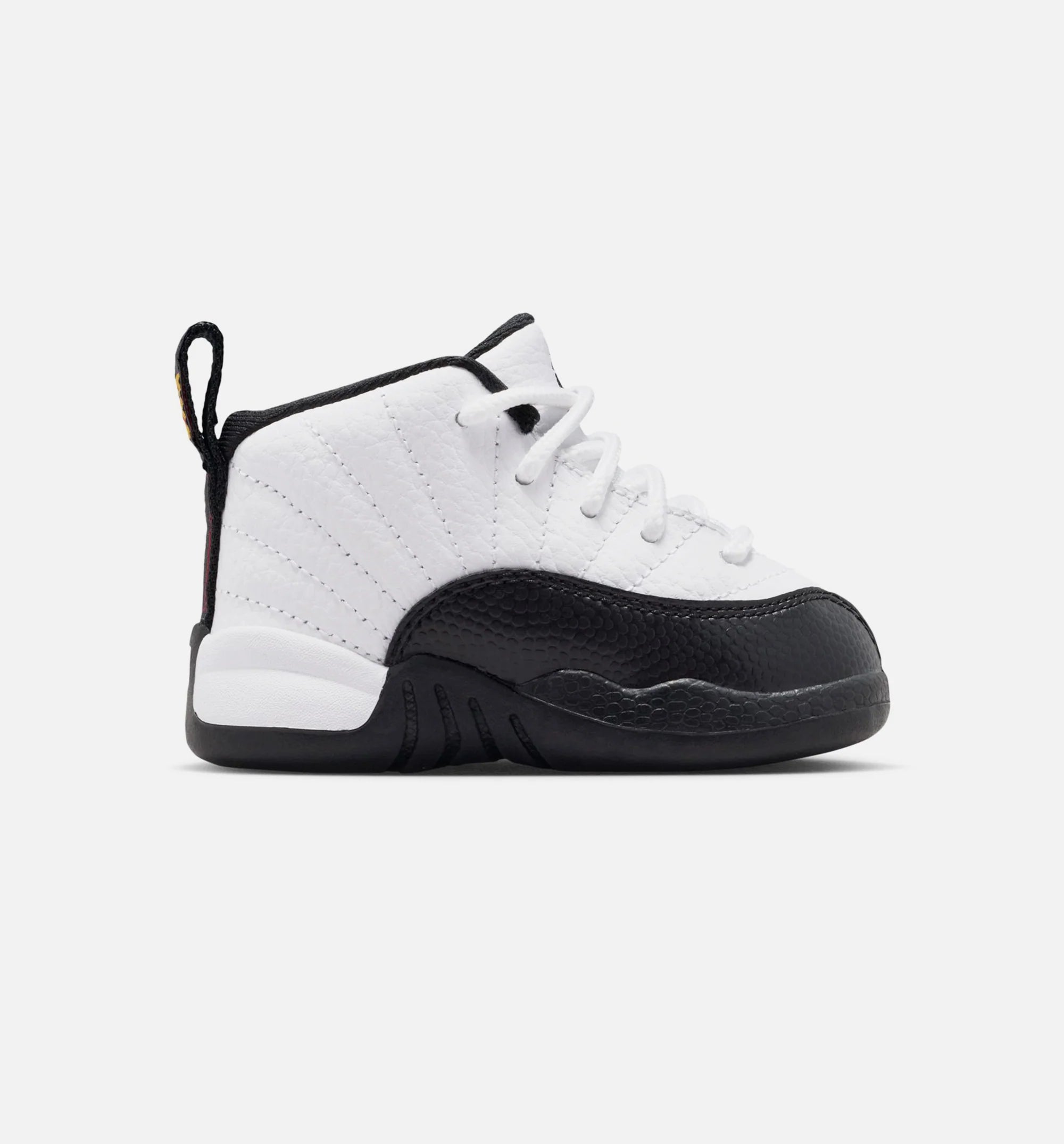 Air Jordan 12 Retro Taxi Infant Toddler Lifestyle Shoe White Black Taxi