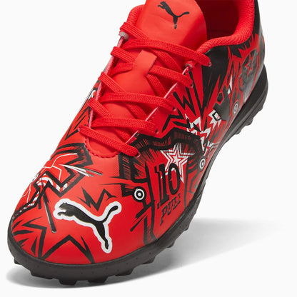 PUMA x Christian Pulsic ULTRA Play TT JR Turf Youth Soccer Cleats Red Black White
