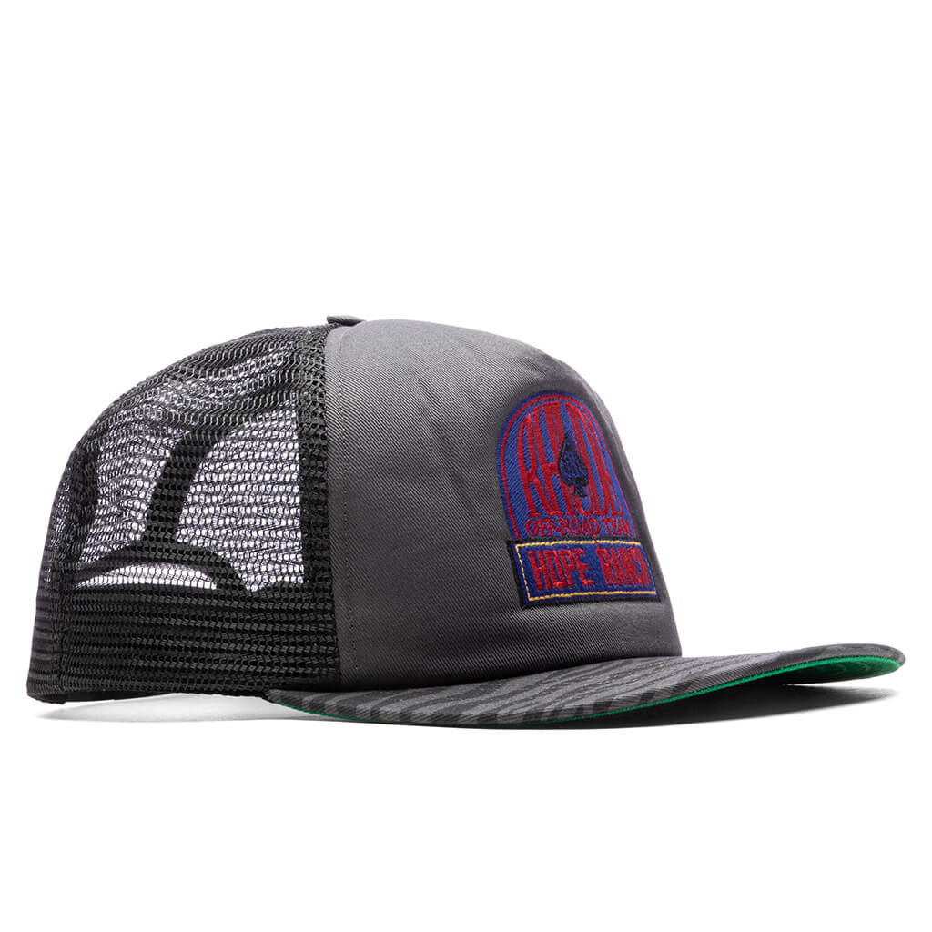 Zebra Trucker Hat Black Charcoal