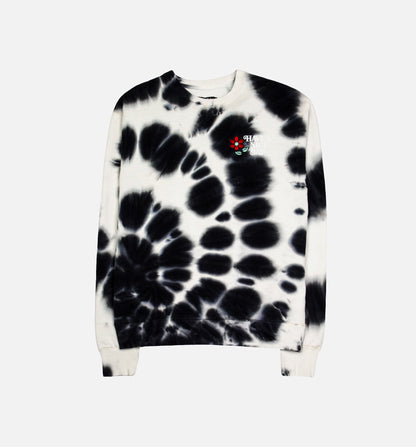 Nice Day Tie Dye Crewneck Mens Crew Black White