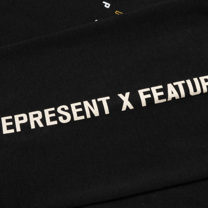 Feature x Represent Head 2 Head L S T Shirt Stained Black