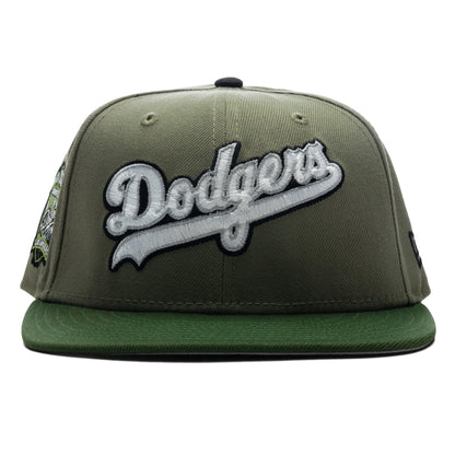 FEATURE x New Era 59FIFTY Fitted LA Dodgers Cooperstown Green Bark Rifle Green Grey