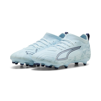 PUMA Ultra 6 Match FG AG Firm Ground Artificial Ground Youth Soccer Cleats Icy Blue White