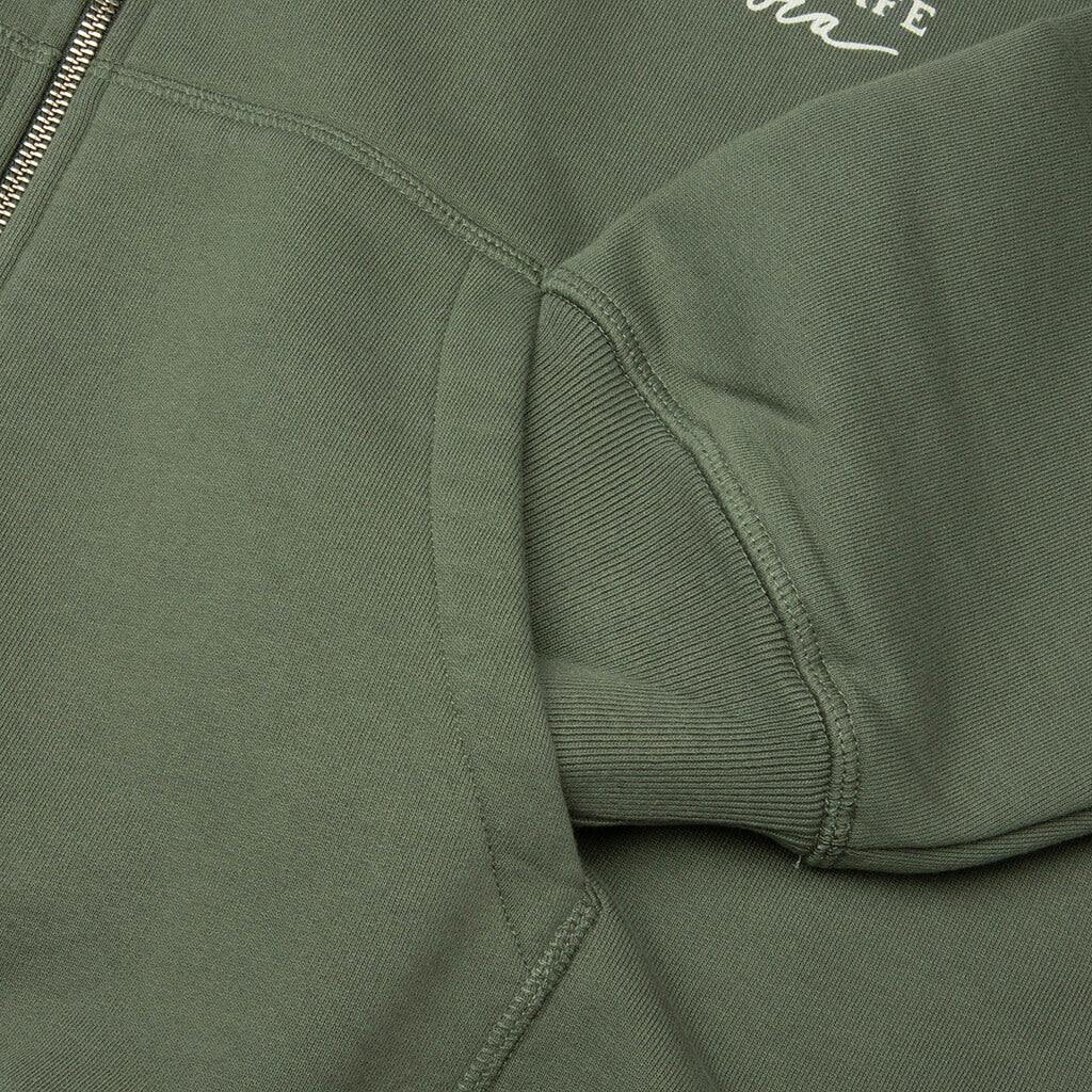 End The Bunny Zip Hooded Sweatshirt Green