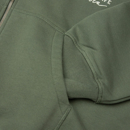 End The Bunny Zip Hooded Sweatshirt Green