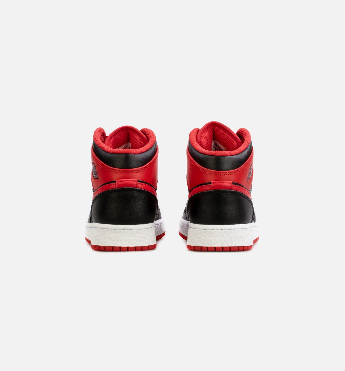 Air Jordan 1 Mid Alternate Red Grade School Lifestyle Shoe Black Red