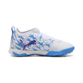 PUMA Ultra 6 Match KidSuper X CP TT Mid Turf Youth Soccer Cleats White Pink Blue