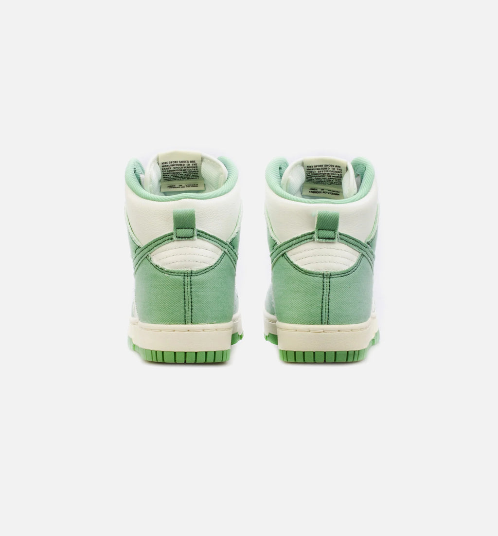 Dunk High 1985 Green Denim Womens Lifestyle Shoe Green White
