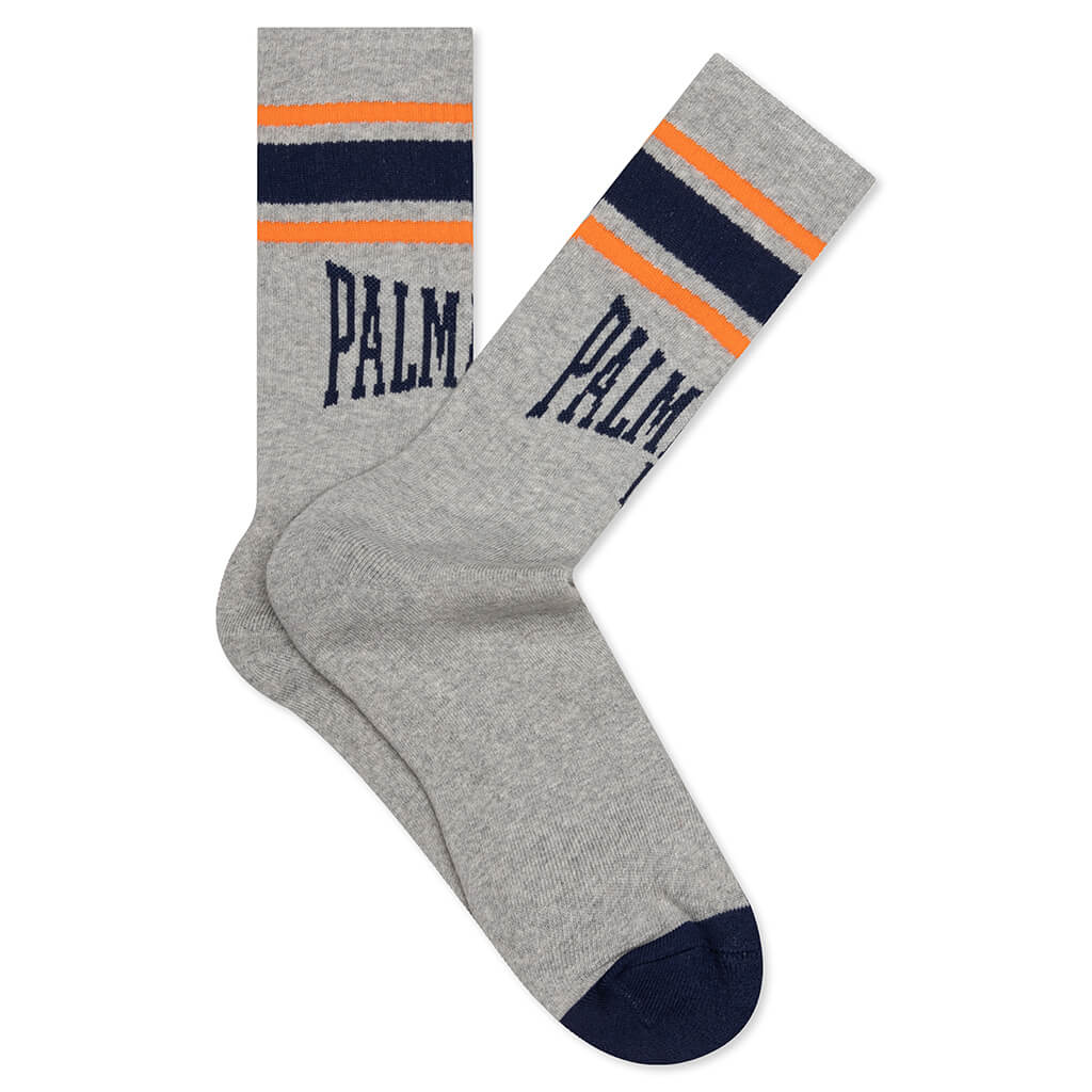 College Socks Melange Grey Petrol