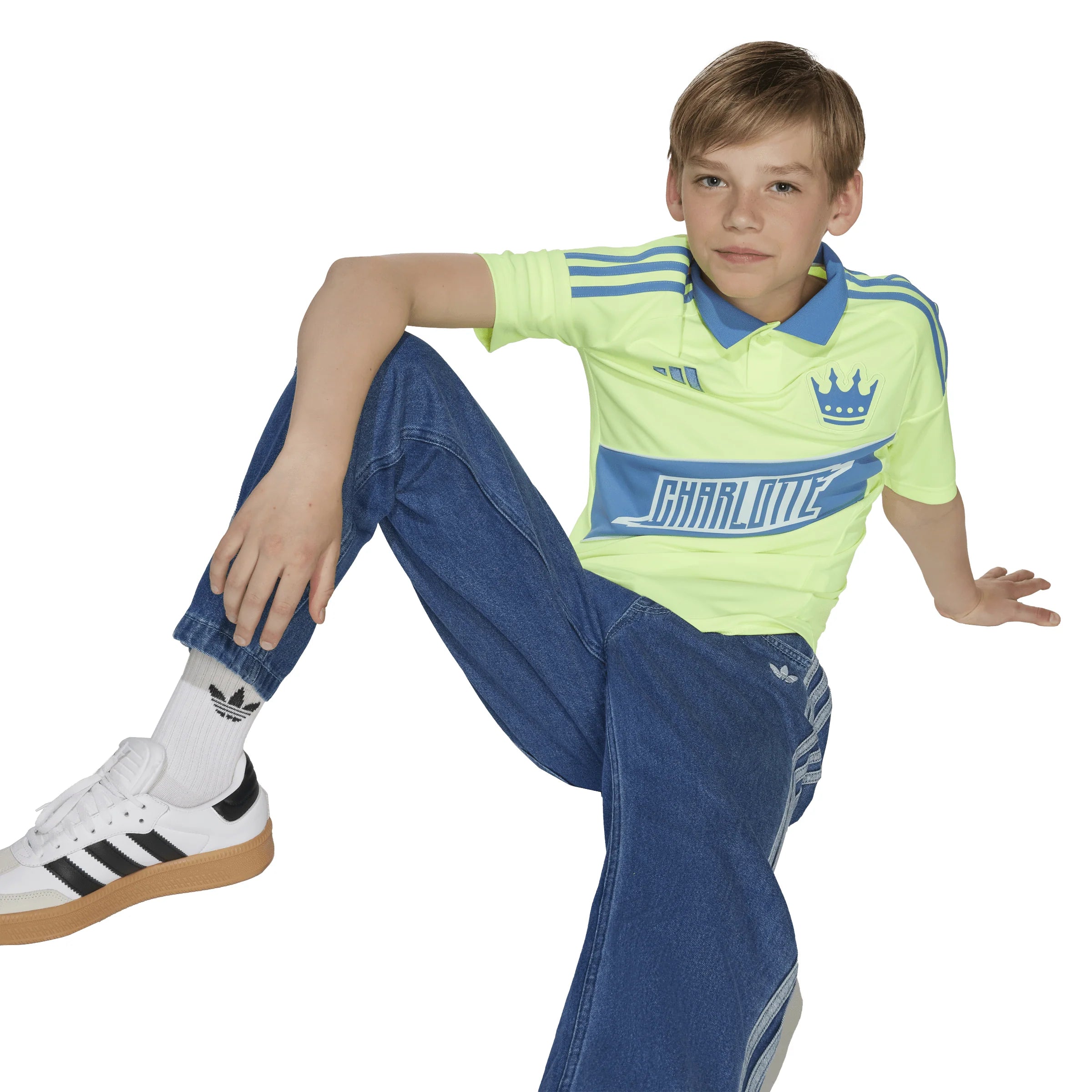 adidas Kids Charlotte FC Third Soccer Jersey 25 26 Yellow