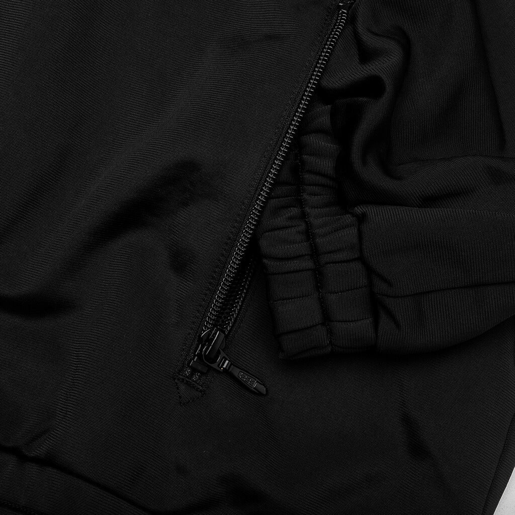 Tricot Jersey Fringe Track Jacket Black