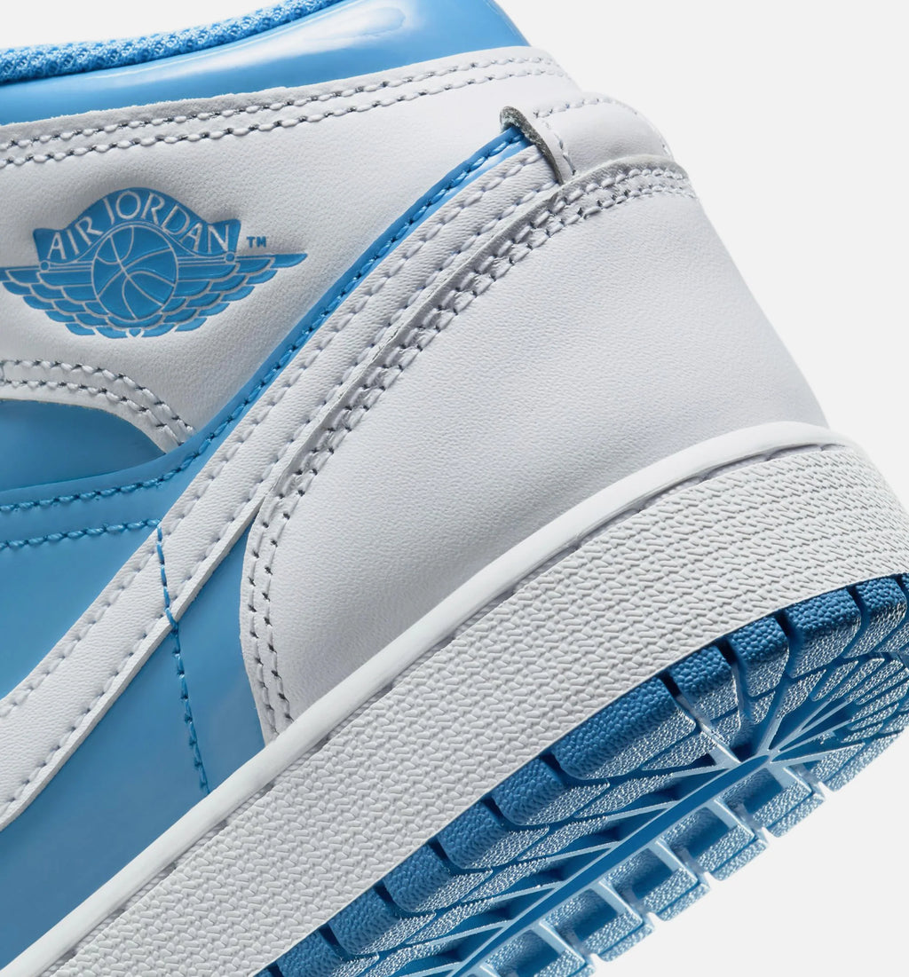 Air Jordan 1 Mid Legend Blue Grade School Lifestyle Shoe White Legend Blue
