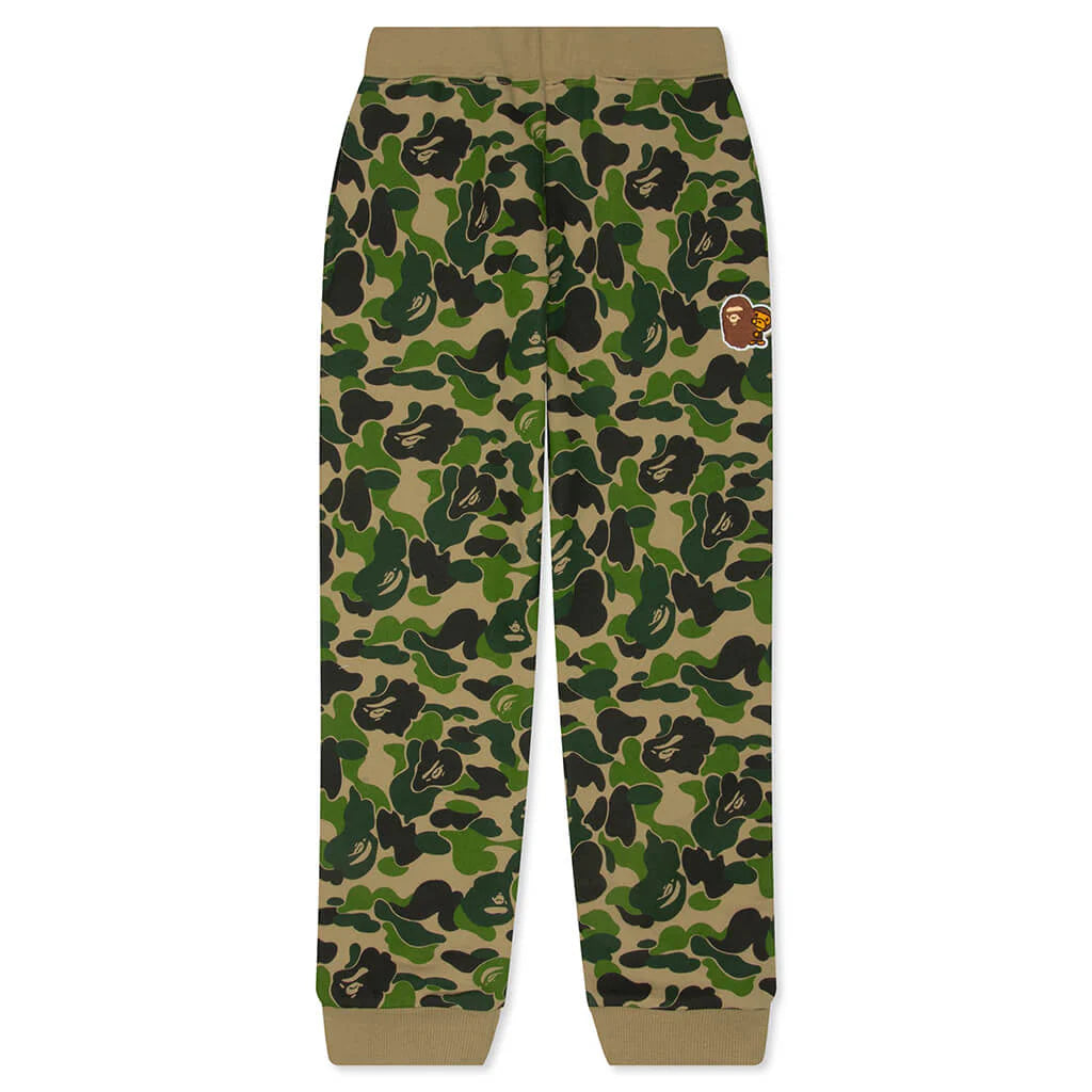 Kids ABC Camo Ape Milo One Point Sweat Pants Green