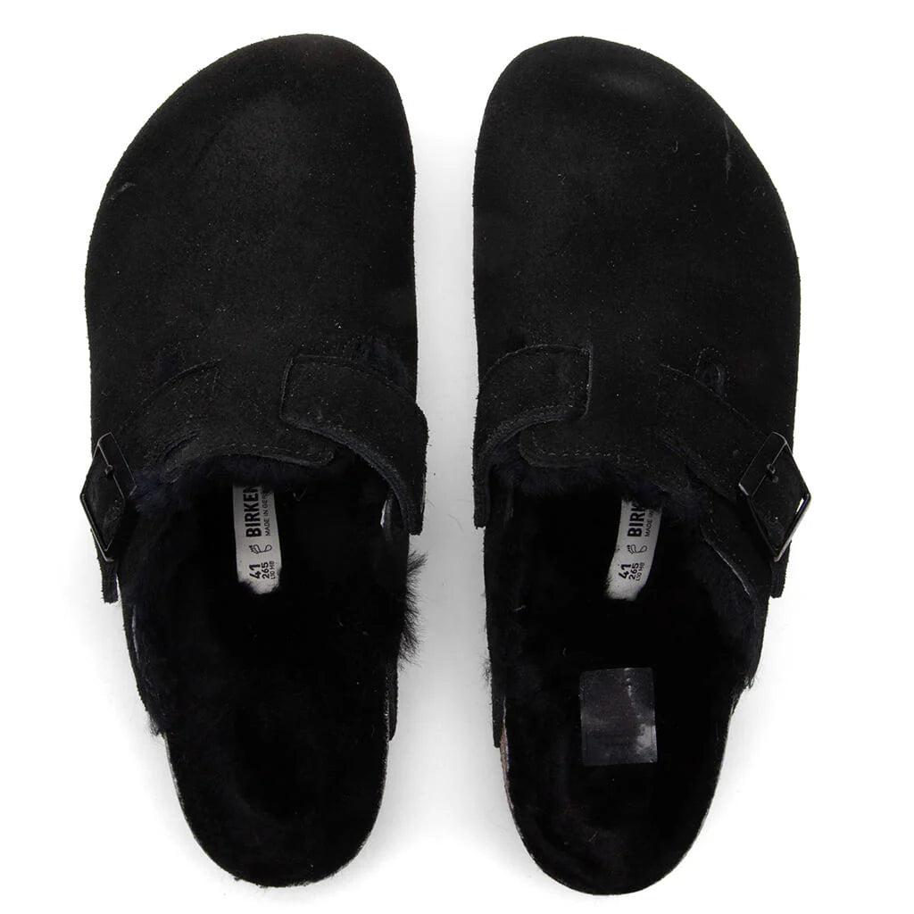 Wide Boston Shearling Black