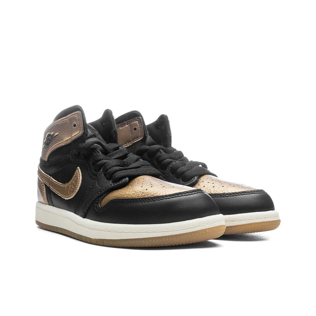 Air Jordan 1 Retro High OG PS Black and Gold Black Metallic Gold Sail