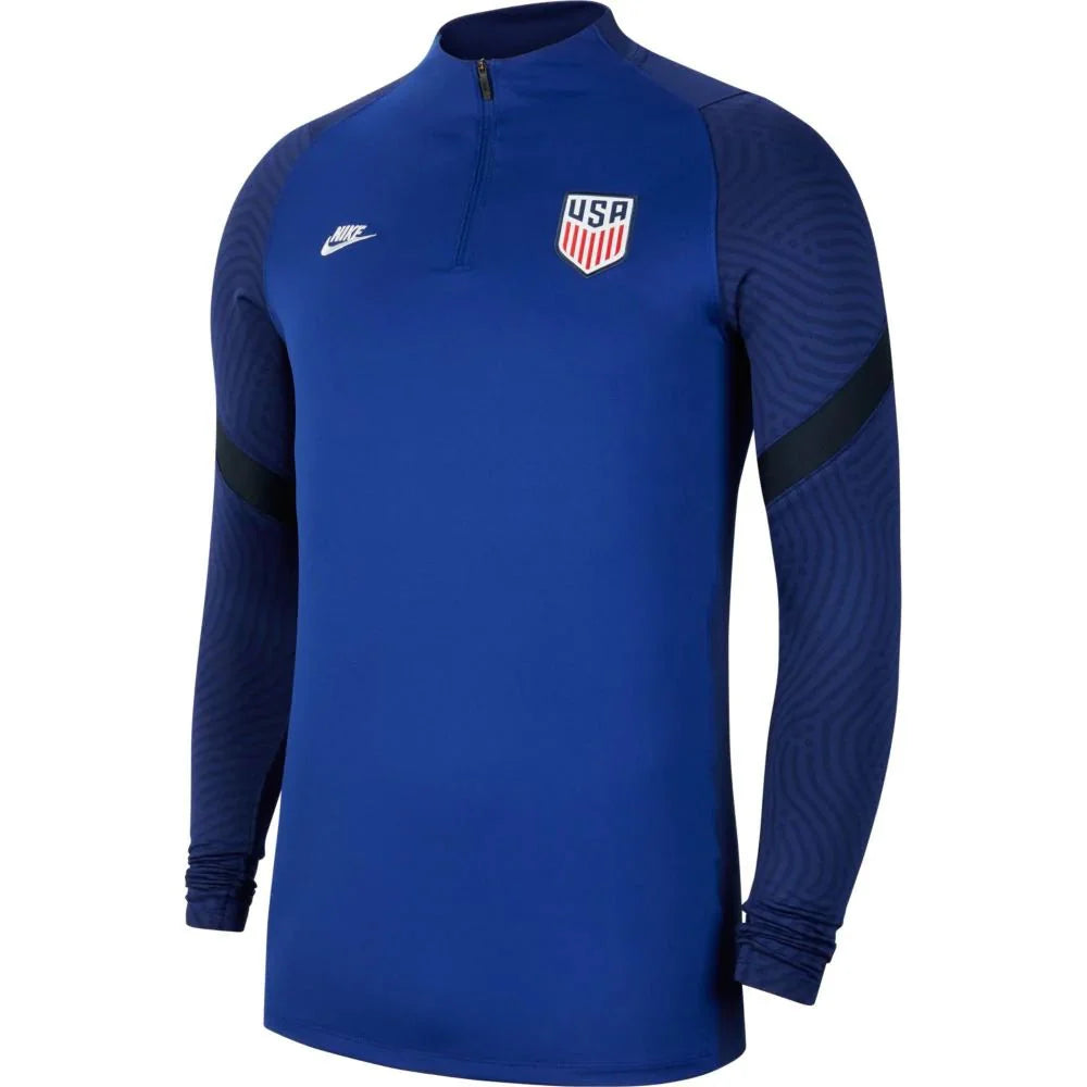 Nike Mens USA Soccer Strike Drill 1 4 Zip Top