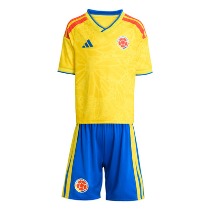 adidas Colombia Home Youth Soccer Mini Kit 26 Yellow Blue