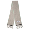 Wool Mohair Scarf Beige Grey