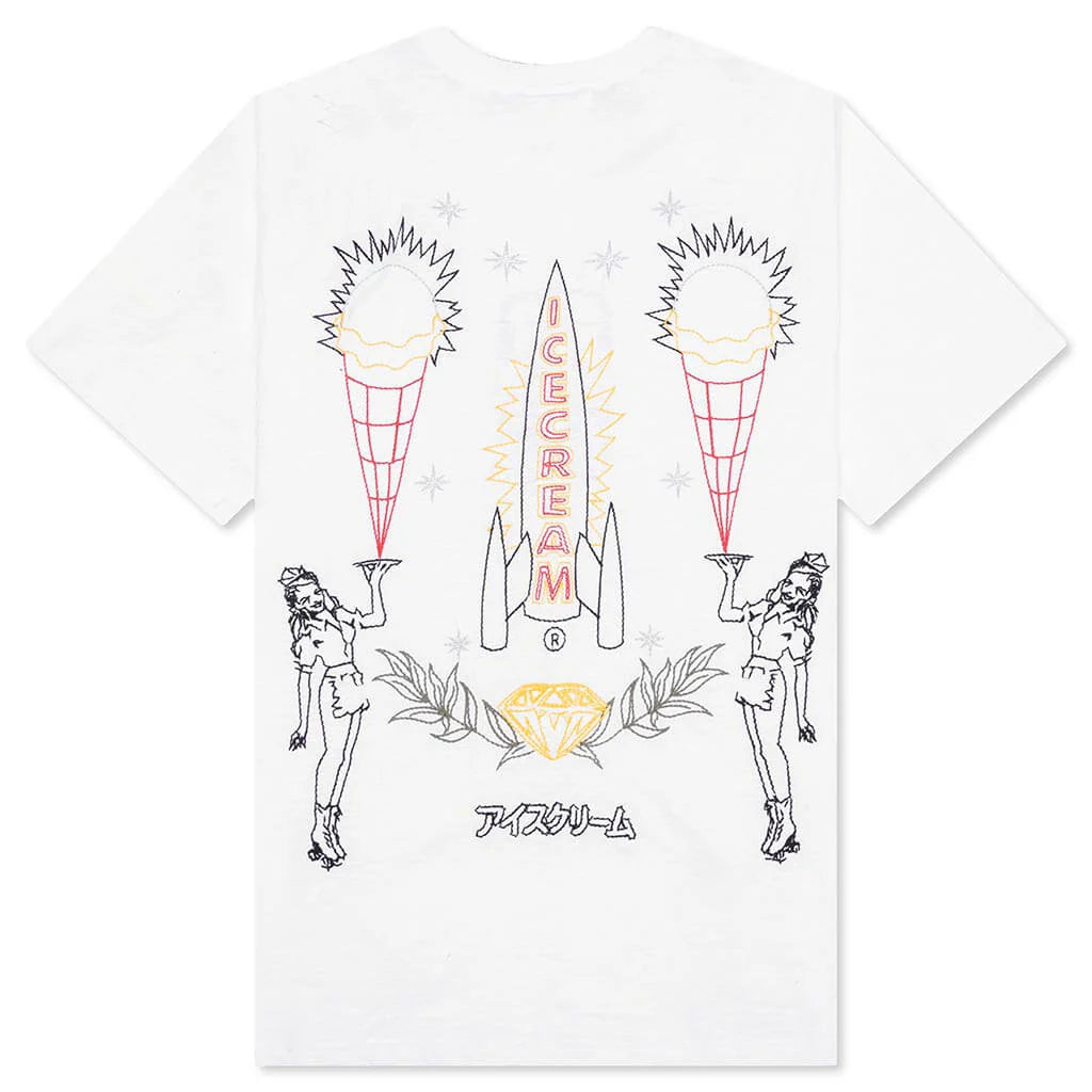 Chains S S Oversized Tee White