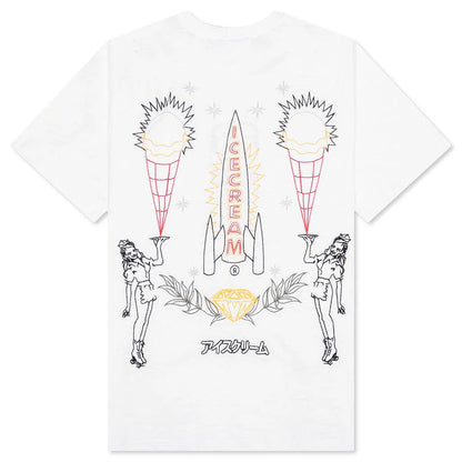 Chains S S Oversized Tee White