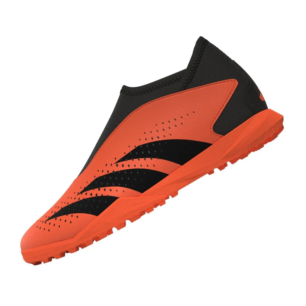 adidas Predator Accuracy3 Laceless TF Turf Youth Soccer Cleats Solar Orange Black