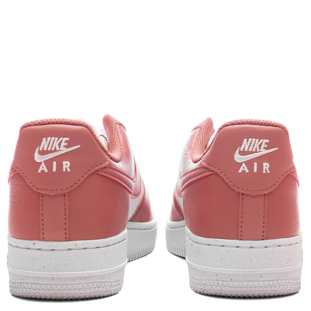 Womens Air Force 1 07 Next Nature White Canyon Pink Metallic Silver