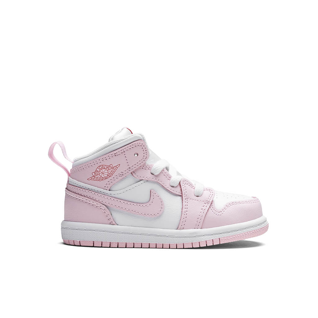 Jordan 1 Mid TD Pink Foam White Fire Red