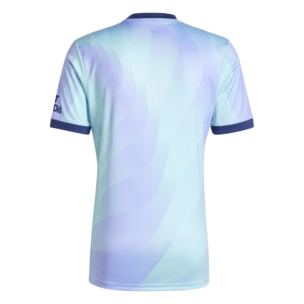 adidas Mens Arsenal Third Jersey 24 25 Aqua Purple